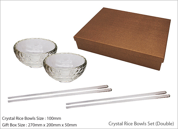 Crystal Rice Bowls Set (Double)