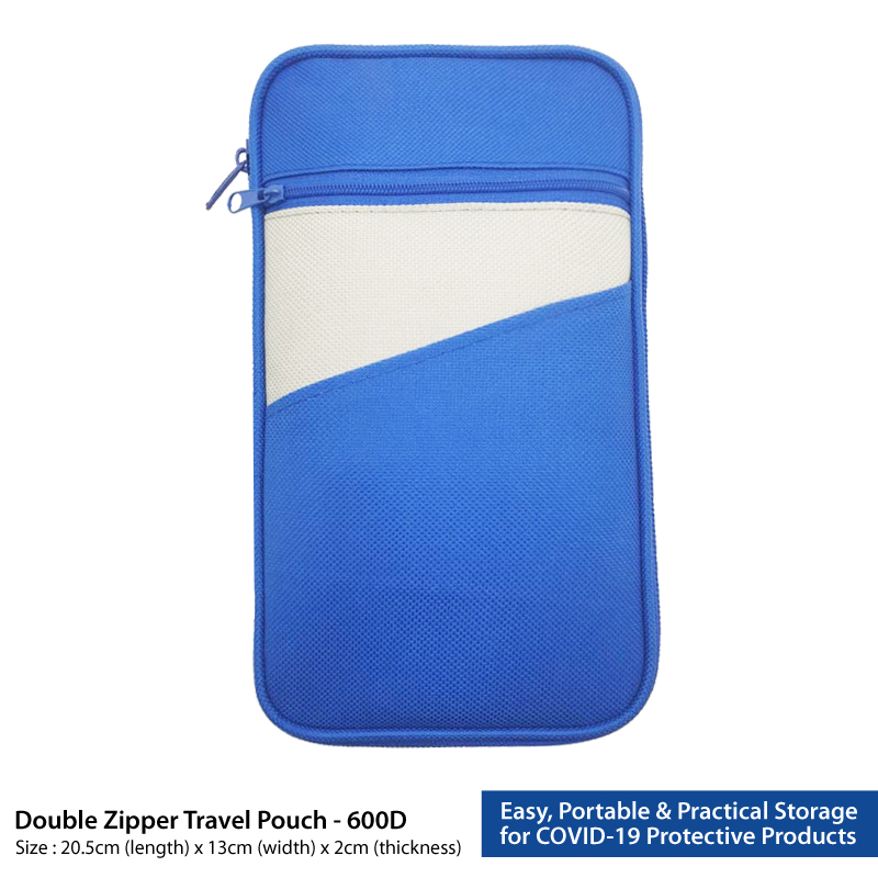 Double Zipper Travel Pouch - 600D