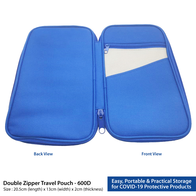 Double Zipper Travel Pouch - 600D