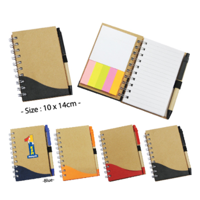 SECON - Small ECO Notepad with ReStick Notes (with Pen)